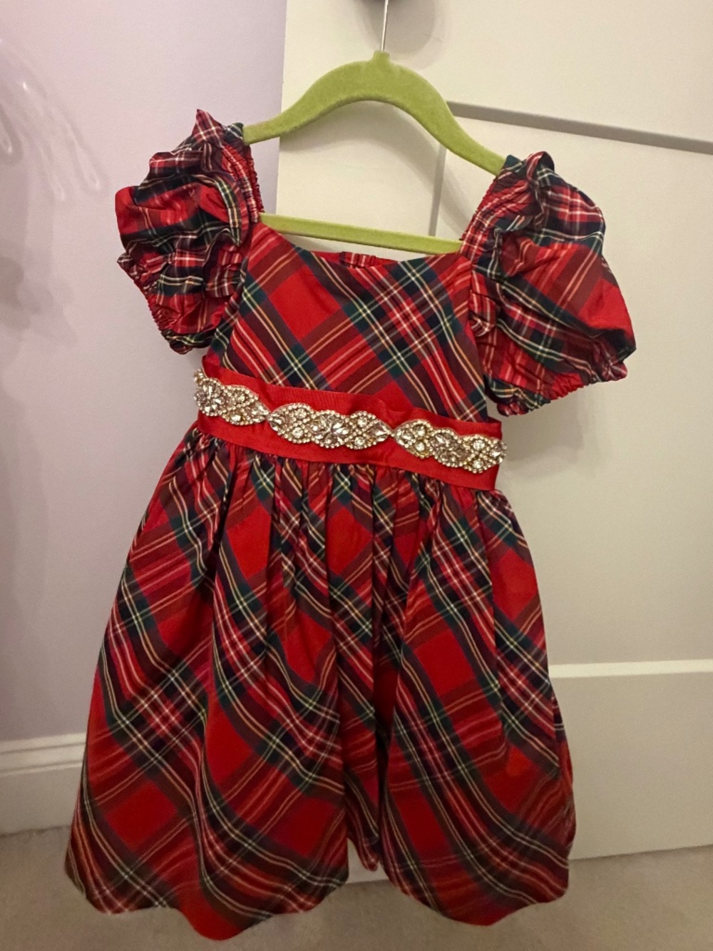 Janie and Jack 3T Girl’s Red Plaid Dress- Like New